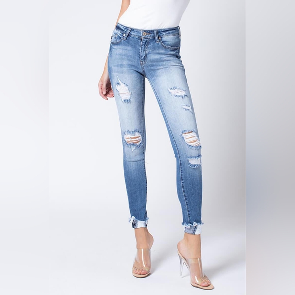Mid-Rise Super Skinny KanCan Jeans